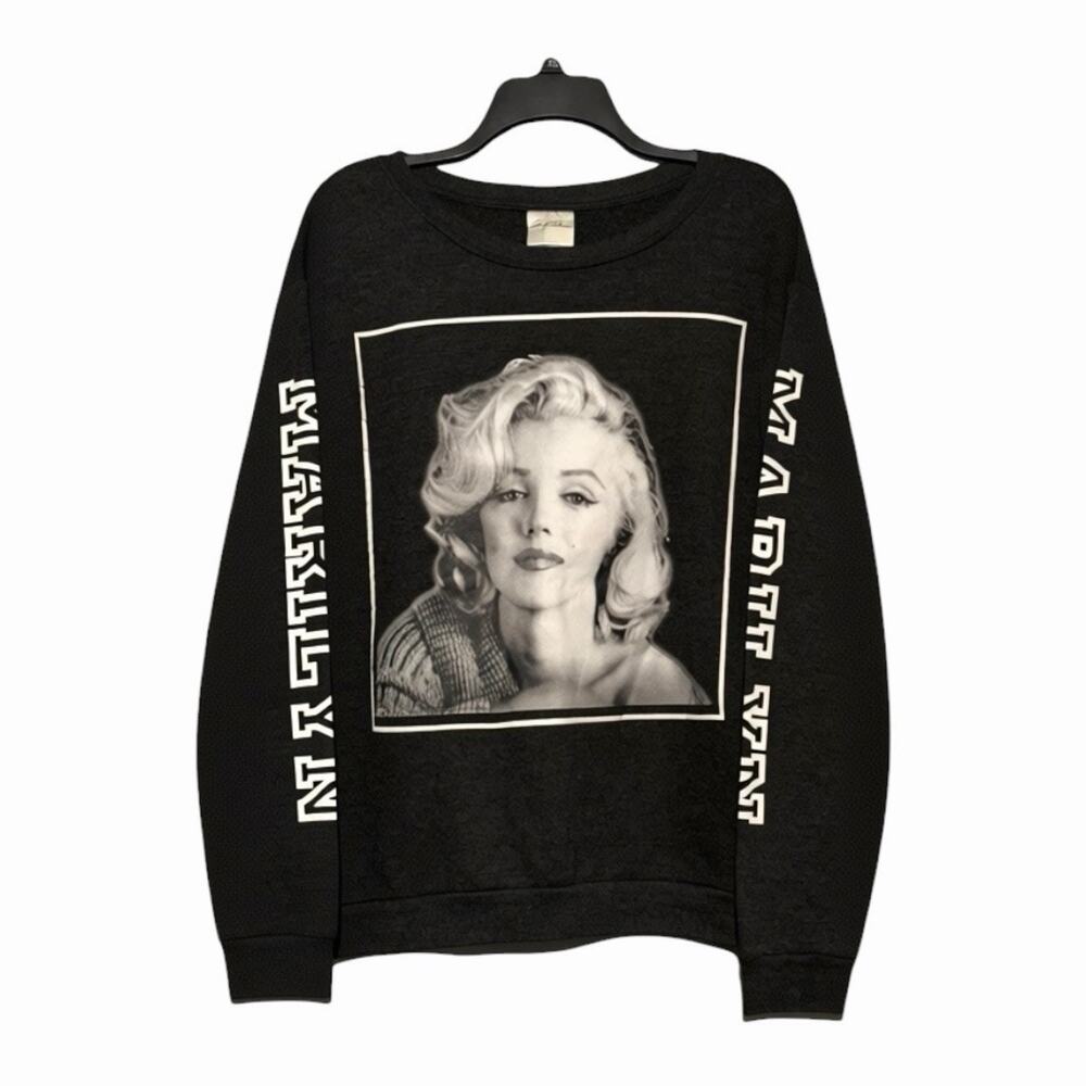Marilyn Monroe Women’s Dark Heather Gray Graphic Pullover Sweatshirt Sz XXL